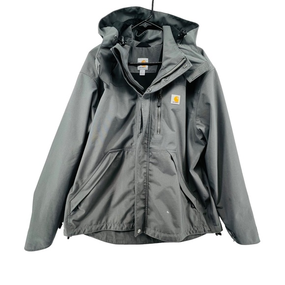Carhartt Other - Carhartt Mens Size Large Jacket Removable Hood Zip Snap Up Storm Defender Nylon